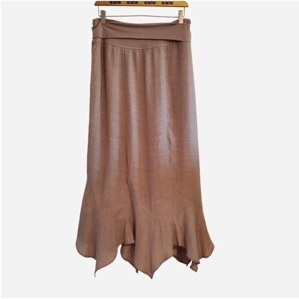 Apt 9 Y2k Fold over Asymmetrical Maxi Skirt Size L Fairy Boho Ethereal Whimsical